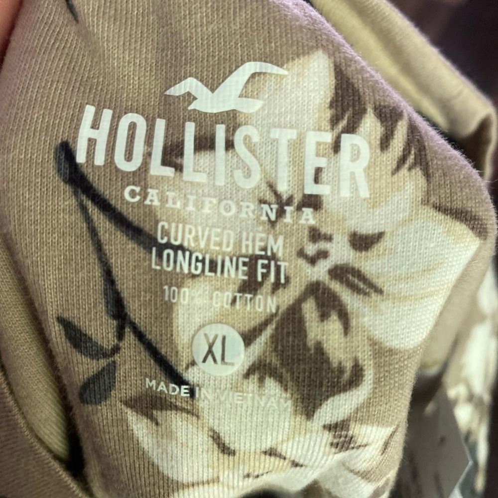 ⚡️Hollister Floral Curved Hem Longline Fit - Picture 4 of 10